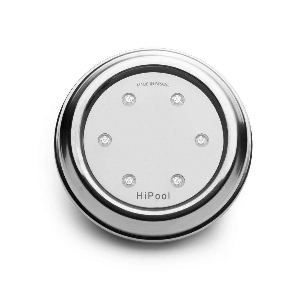 LED Hipool -18W -6 LEDS -INOX- BRANCO – 96mm