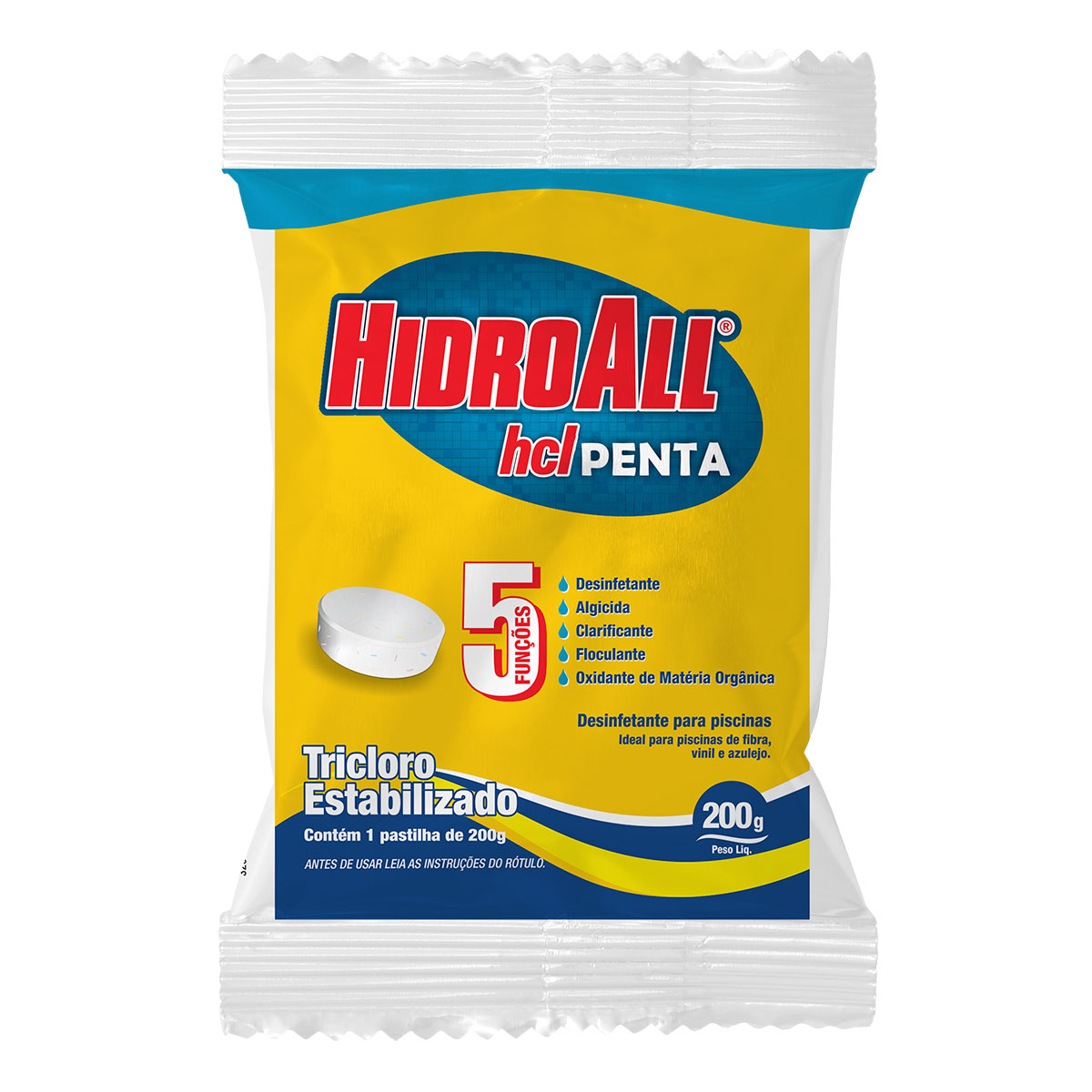 Hidroall – Pastilha HCL Penta – 200gr